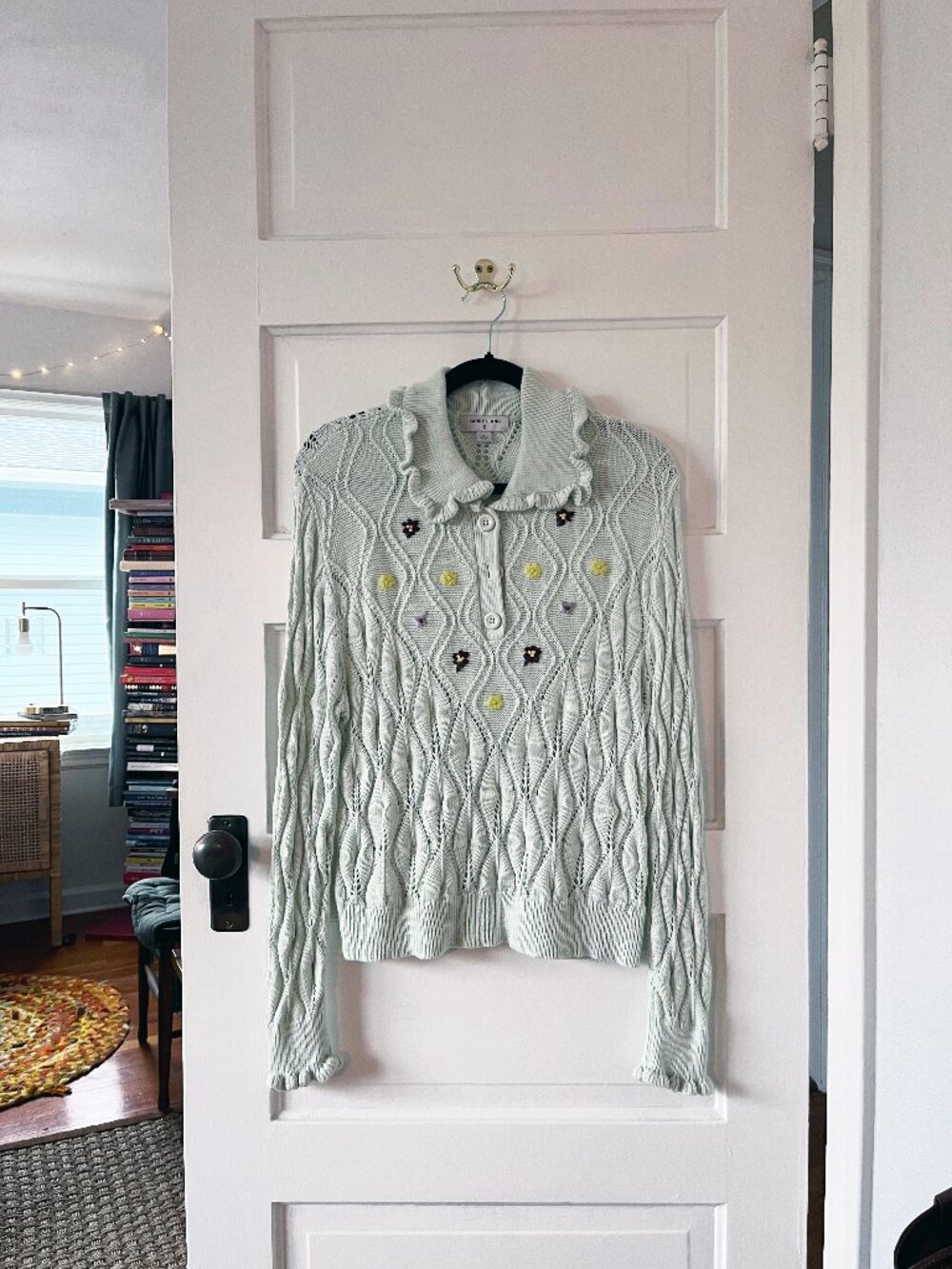 Sandy Liang x Target Chantilly Pointelle Knit Pullover Sweater, M